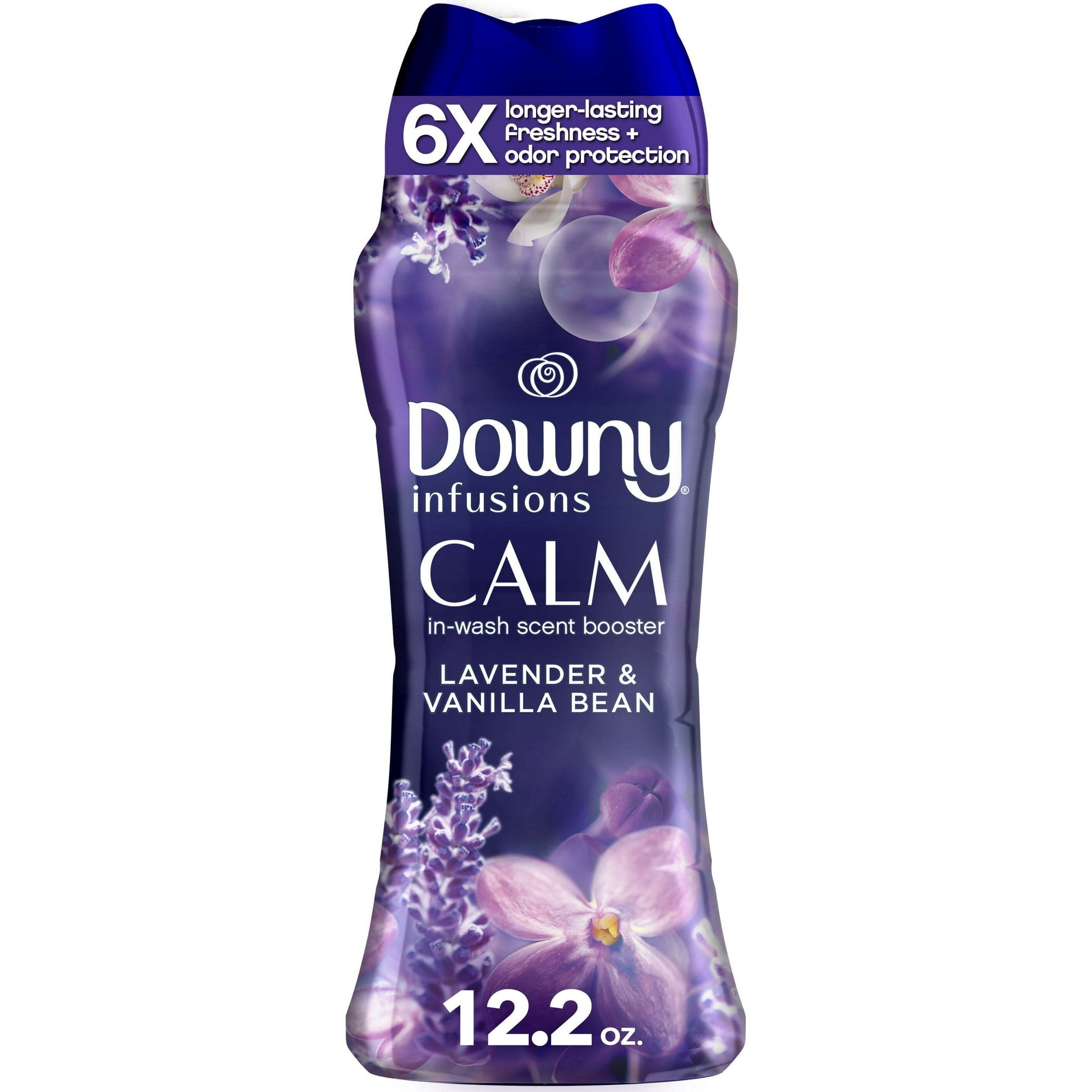 Downy Infusions Calm In-Wash Laundry Scent Booster Beads, Lavender and Vanilla Bean, 12.2 oz (4 Pack)